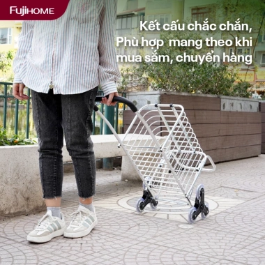 Xe kéo chợ 6 bánh 40kg SC260NEW2 - Gấp gọn, leo cầu thang, giá 526.000đ