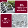 Xe kéo chợ 6 bánh 40kg SC260NEW2 - Gấp gọn, leo cầu thang, giá 526.000đ 6