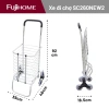 Xe kéo chợ 6 bánh 40kg SC260NEW2 - Gấp gọn, leo cầu thang, giá 526.000đ 7