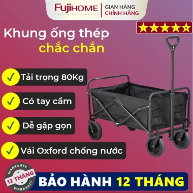 Xe kéo gấp gọn FUJIHOME CT-80 80kg - Sức chứa lớn, đa năng, phù hợp cắm trại dã ngoại