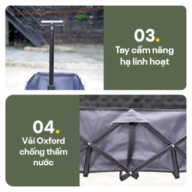 Xe kéo gấp gọn FUJIHOME CT-80 80kg - Sức chứa lớn, đa năng, phù hợp cắm trại dã ngoại 9 Xe kéo gấp gọn FUJIHOME CT-80 80kg - Sức chứa lớn, đa năng, phù hợp cắm trại dã ngoại 9