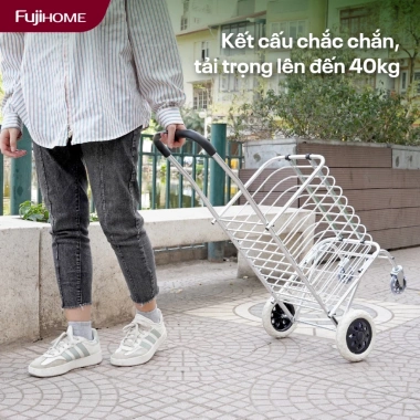 Xe kéo gấp gọn FUJIHOME SC-250NEW4 40kg, 4 bánh xoay - Giá ưu đãi 486.000₫