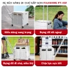 Xe kéo hàng 4 bánh gấp gọn Fujihome - Đa năng 65L, xếp gọn, dùng cho chợ, siêu thị, ô tô - 534.000 VND 2