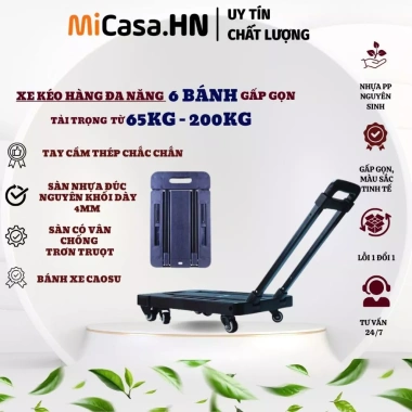 Xe Kéo Hàng Gấp Gọn 200kg Đẩy Nhanh Tiết Kiệm Không Gian Giá 499k