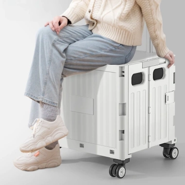 Xe Kéo Hàng Gấp Gọn Siêu Thị Thùng Đựng Bánh Xe, Tay Kéo Điều Chỉnh, Giá 399k