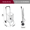 Xe kéo mini gập gọn FUJIHOME SC-250NEW2 khung hợp kim bánh cao su chống trượt, êm ái, giá 447.000 VND 9