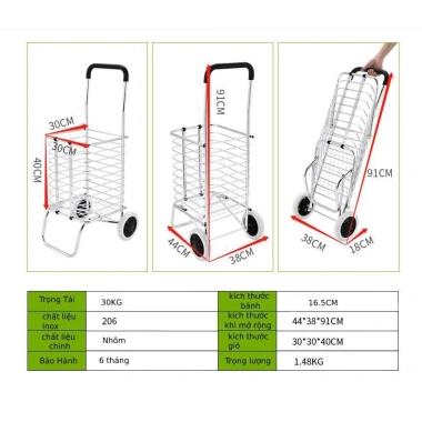 Xe Kéo Siêu Thị TOSHUDO Hợp Kim Gấp Gọn - Tiện Lợi, Giá Chỉ 99.000đ 4 Xe Kéo Siêu Thị TOSHUDO Hợp Kim Gấp Gọn - Tiện Lợi, Giá Chỉ 99.000đ 4