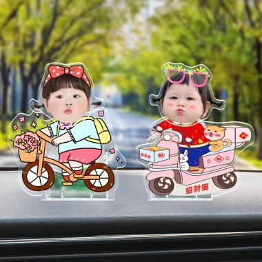 Xe lắc đầu DIY avatar tùy chỉnh: Đồ trang trí nội thất ô tô, giá 50.000₫ 3