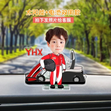 Xe lắc đầu DIY avatar tùy chỉnh: Đồ trang trí nội thất ô tô, giá 50.000₫ 10
