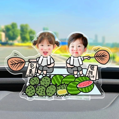 Xe lắc đầu đồ trang trí tự làm - Hình đại diện cặp đôi, trang trí nội thất xe hơi, giá 69.000₫