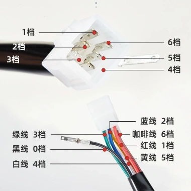 Xe máy sửa đổi bánh răng 12V chống thấm, màu xanh ngọc lục bảo, 0-6 dừng vòng, gear nổi bật