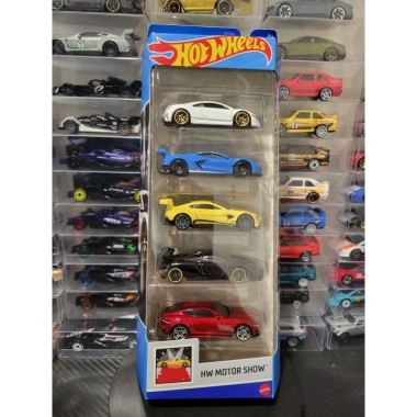 Xe mô hình Hot Wheels 1:64 Hộp 5 chiếc HW Motor Show 2.024 chính hãng giảm giá 450k