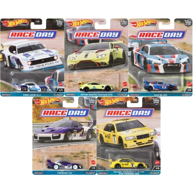 Xe mô hình Hot Wheels 2.023 Car Culture race day – Bộ 5 xe Porsche, Mercedes, Ford, giảm còn 1,200,000₫