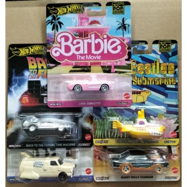 Xe mô hình Hot Wheels 2.025 Pop Culture: Barbie, Ghost Rider, Beatles - Giá ưu đãi 190k
