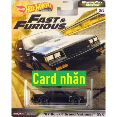 Xe mô hình Hot Wheels Fast & Furious 1.987 Buick Grand National Regal GNX Giá 159.000đ