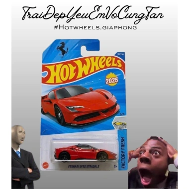 Xe mô hình Hot Wheels HYW59 Ferrari SF90 STRADADE Đỏ - K Case 2.025, Giá ưu đãi 165.000₫