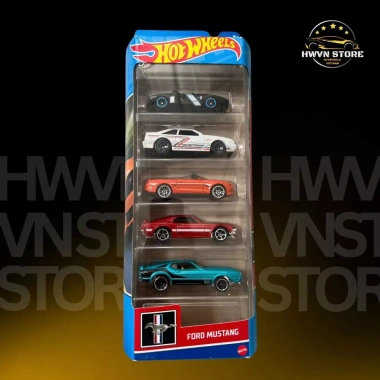 Xe mô hình Hotwheels Ford Mustang Pack 5 HFV92 - Giá chỉ 450.000₫, giảm 135.000₫