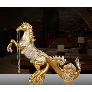 Xe Ngựa Kéo Rượu Vang - Kệ Đựng Rượu Hình Ngựa, Thiết Kế Độc Đáo, Giá 350k Giảm 105k
