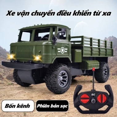 Xe ô tô đồ chơi điều khiển từ xa màu xanh - Xe quân sự cho bé trai, giá 230.000₫ 2