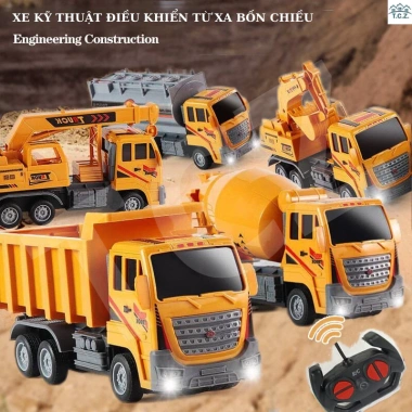 Xe tải điều khiển từ xa cho bé, xe ben đồ chơi nâng hạ, giảm giá 321.300 VND