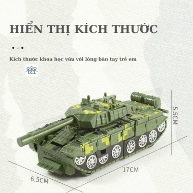 Xe Tăng Biến Hình Robot Tự Động Có Đèn - Đồ Chơi Trẻ Em Chạy Đà, Giảm Giá 6