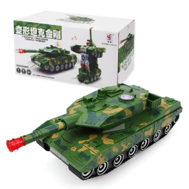 Xe tăng robot biến hình tự động có đèn nhạc, đồ chơi robot hấp dẫn cho bé trai 9 Xe tăng robot biến hình tự động có đèn nhạc, đồ chơi robot hấp dẫn cho bé trai 9