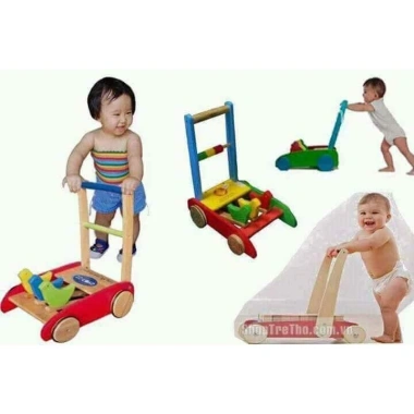 Xe tập đi gỗ trẻ em 3 chim ngộ nghĩnh - An toàn, phát triển cân bằng, 225.000₫ 3