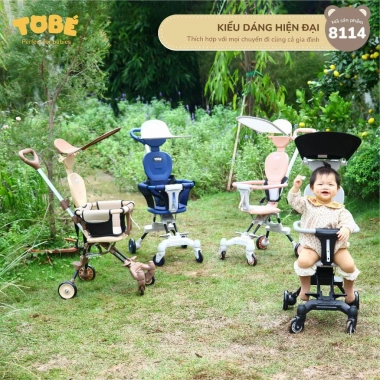 Xe TOBE Đẩy Đảo Chiều Gấp Gọn – Nhẹ, Tiện Lợi Cho Bé Du Lịch, 850.000₫