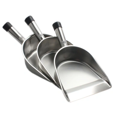 Xẻng Xúc Inox Cầm Tay 20.5-25.5cm Độ Dày 1mm Dùng Nông Sản Thủy Hải Sản Giá 170k