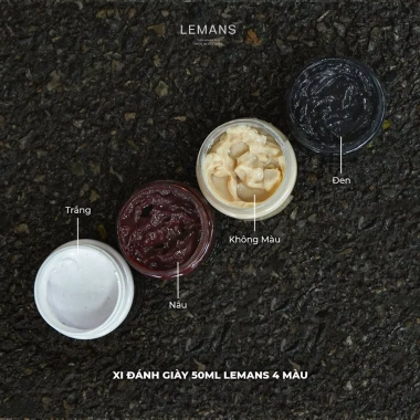 Xi đánh giày Lemans 50ml 4 màu Đen Nâu Không màu Trắng bảo dưỡng và phục hồi da giày, túi ví, áo ghế sofa – Giá 60.800₫ 3 Xi đánh giày Lemans 50ml 4 màu Đen Nâu Không màu Trắng bảo dưỡng và phục hồi da giày, túi ví, áo ghế sofa – Giá 60.800₫ 3