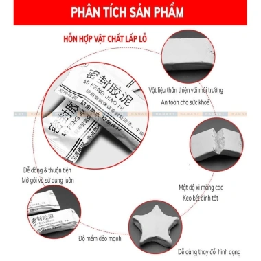 Xi Măng Dẻo 200g Dán Tường, Trám Lỗ Điều Hòa, Keo Trắng Giá 10.000 5