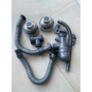 Xi phông chậu rửa bát 2 hố 110mm - bộ xả, thoát nước, giá chỉ 74.000đ Xi phông chậu rửa bát 2 hố 110mm - bộ xả, thoát nước, giá chỉ 74.000đ
