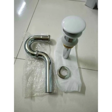 Xi phông thoát nước chậu lavabo nhấn - Đuôi cứng, không xả tràn, đầu đồng và sứ, giá ưu đãi 155.000 2 Xi phông thoát nước chậu lavabo nhấn - Đuôi cứng, không xả tràn, đầu đồng và sứ, giá ưu đãi 155.000 2