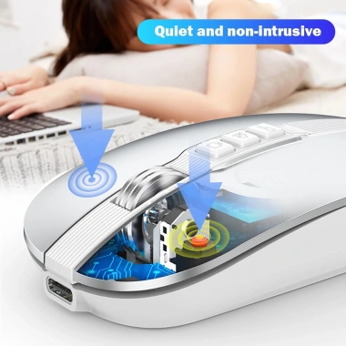 Xiaomi Chuột Không Dây Bluetooth 2.4G 2.400dpi Sạc Type-C Không Ồn cho PC/Laptop - 350.900₫ 5