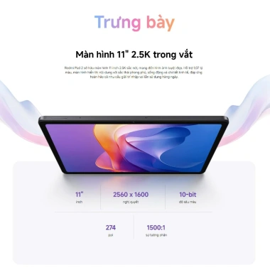 Xiaomi Redmi Pad 2 Wi‑Fi 4/6GB 128GB – Máy tính bảng chính hãng, BH 18 tháng, 7.9 triệu 3