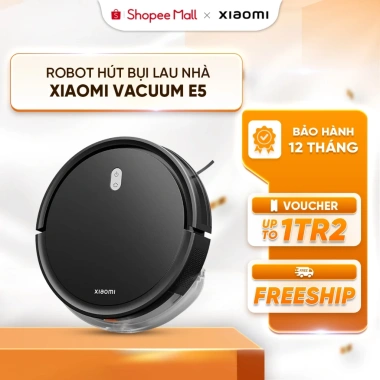 Xiaomi Robot Vacuum E5 robot hút bụi 2.000Pa, phủ 150m2, 3 cấp độ, chỉ 2.060.000₫