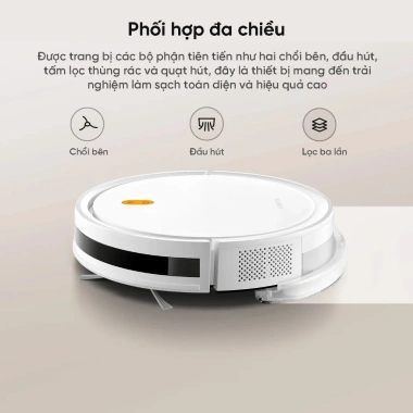 Xiaomi Robot Vacuum E5 robot hút bụi 2.000Pa, phủ 150m2, 3 cấp độ, chỉ 2.060.000₫