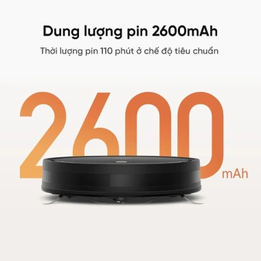 Xiaomi Robot Vacuum E5 robot hút bụi 2.000Pa, phủ 150m2, 3 cấp độ, chỉ 2.060.000₫