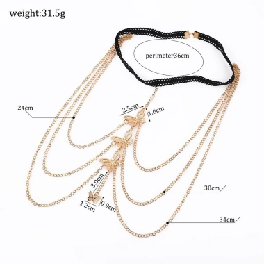 Xích Chân Bướm HYCEO - Móc Đùi Ren Co Giãn, Thời Trang Gợi Cảm, Giá 63.800 VND