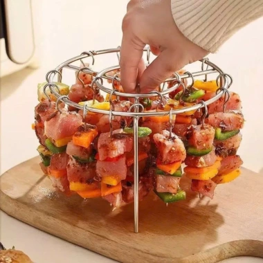 Xiên Nướng Thịt INOX cho Nồi Chiên Không Dầu - Giá đỡ dọc, Vỉ BBQ, Thịt Nướng Chỉ 19.999đ 7