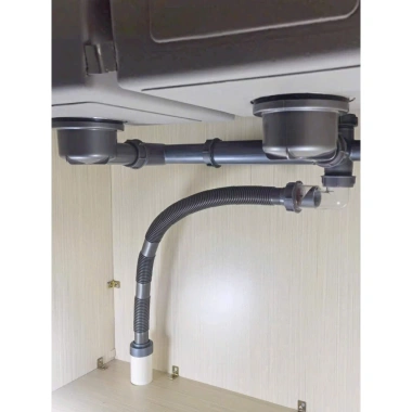 Xiphong Thoát Nước Inox 2 Ngăn cho Chậu Rửa Bát Tiết kiệm không gian, ngăn mùi 4