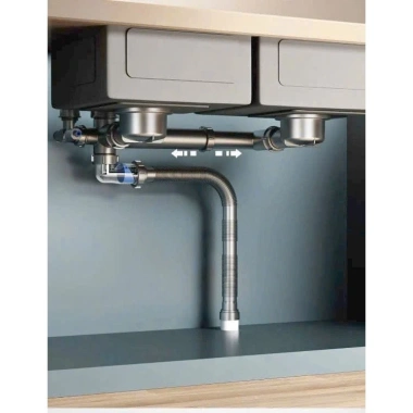 Xiphong Thoát Nước Inox 2 Ngăn cho Chậu Rửa Bát Tiết kiệm không gian, ngăn mùi 5
