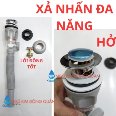 Xiphong Xả Lavabo Lật Xám - Bộ Xả Thoát Nước Chậu Rửa Mặt Dây Ruột Gà Định Hình Tư Thế Giá 40.660 VND 2