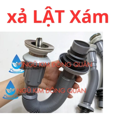 Xiphong Xả Lavabo Lật Xám - Bộ Xả Thoát Nước Chậu Rửa Mặt Dây Ruột Gà Định Hình Tư Thế Giá 40.660 VND 10