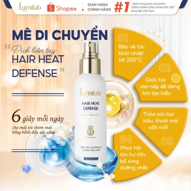 Xịt bảo vệ tóc Lumilab Hair Heat Defense - Ngăn nhiệt, giảm hư tổn, mượt xơ rối, giá ưu đãi 365k 3