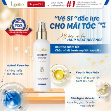 Xịt bảo vệ tóc Lumilab Heat Defense 140ml - Chống nhiệt, khôi phục tóc, giữ nếp bóng mượt, 365k