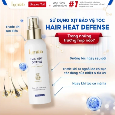 Xịt bảo vệ tóc Lumilab Heat Defense 140ml - Chống nhiệt, khôi phục tóc, giữ nếp bóng mượt, 365k