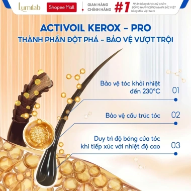 Xịt bảo vệ tóc Lumilab Heat Defense 140ml - Chống nhiệt, khôi phục tóc, giữ nếp bóng mượt, 365k