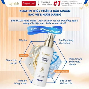 Xịt bảo vệ tóc Lumilab Heat Defense 140ml - Chống nhiệt, khôi phục tóc, giữ nếp bóng mượt, 365k