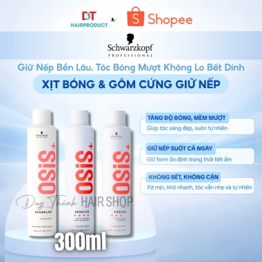 Xịt Bóng & Gôm Cứng Giữ Nếp OSIS+ Sparkler/Session/Freeze 300ml - Tóc Mượt, Giữ Nếp Bền Xịt Bóng & Gôm Cứng Giữ Nếp OSIS+ Sparkler/Session/Freeze 300ml - Tóc Mượt, Giữ Nếp Bền